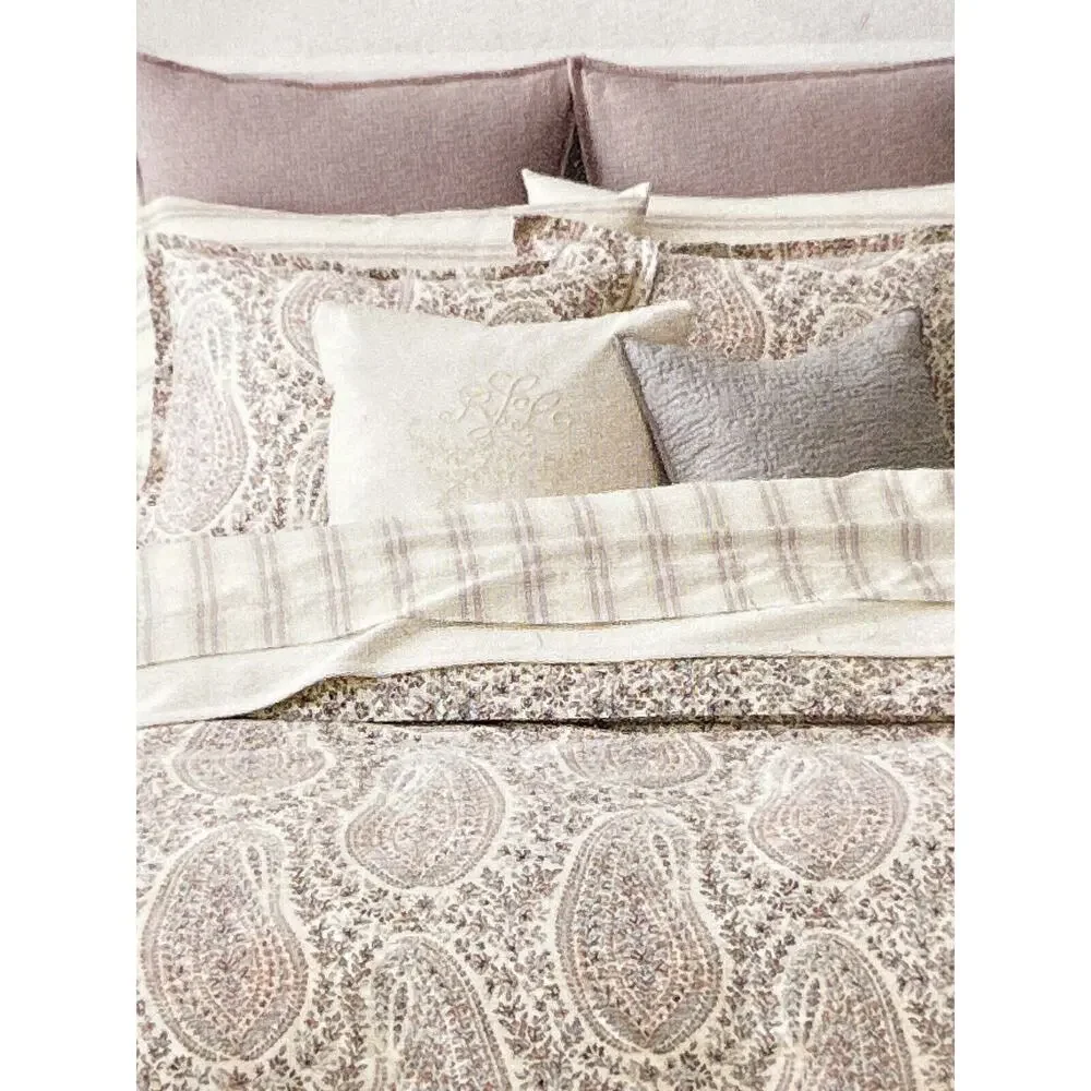 LAUREN Ralph Lauren CLAUDIA VELVET TRIM EURO Pillow SHAM Size 26 X 26